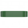 Canteiro elevado jardim 175x100x36 cm aço revestido a pó verde 3