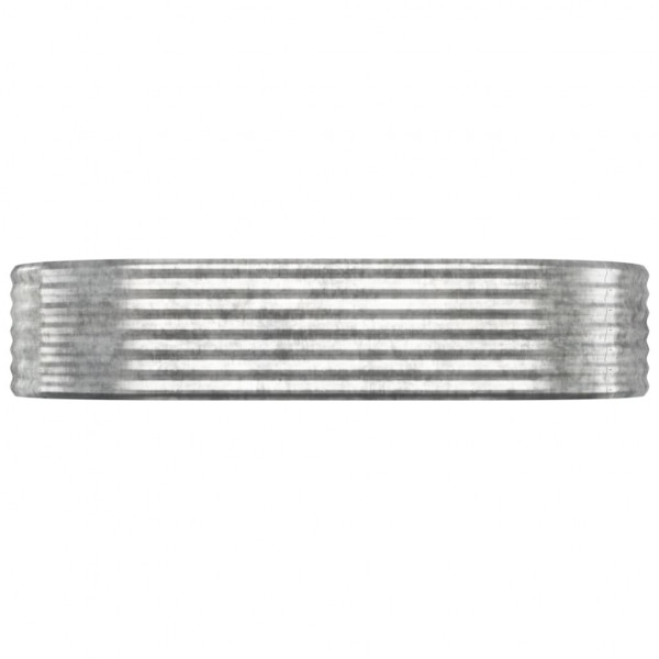 Jardinera arriate acero recubrimiento polvo plata 175x100x36 cm M 3