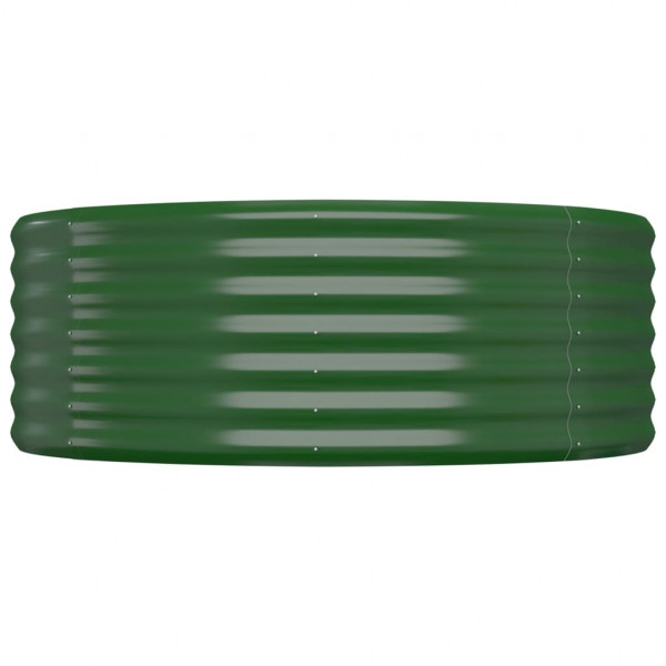 Jardinera arriate acero recubrimiento polvo verde 507x100x36 cm M 4