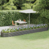 Jardinera arriate acero recubrimiento polvo gris 507x100x36 cm 1