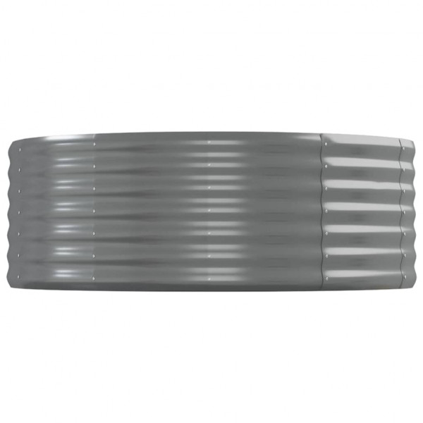 Floreira em aço revestido a pó cinza 544x100x36 cm M 4