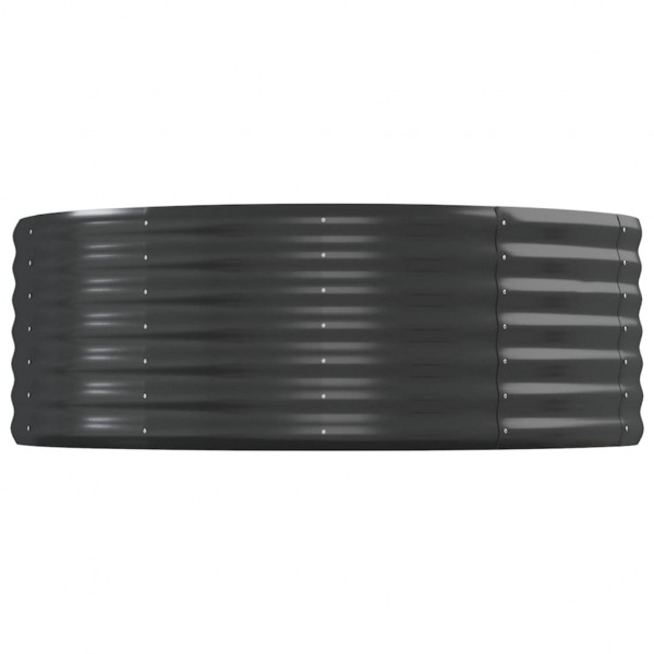 Canteiro elevado jardim 544x100x36 aço revestido a pó antracite M 4