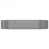 Jardinera arriate acero recubrimiento polvo gris 214x140x36 cm 3