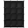 Organizador de arrumação com 12 cubos PP preto 3
