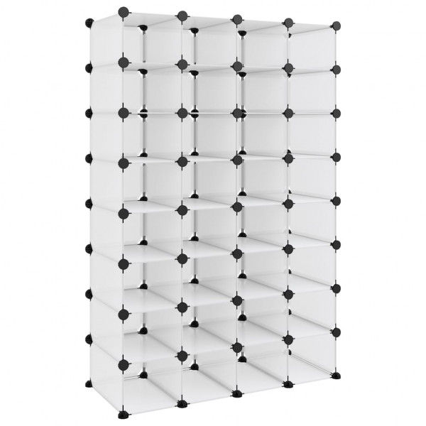 Sapateira 93x36.5x140 cm PP transparente M 2