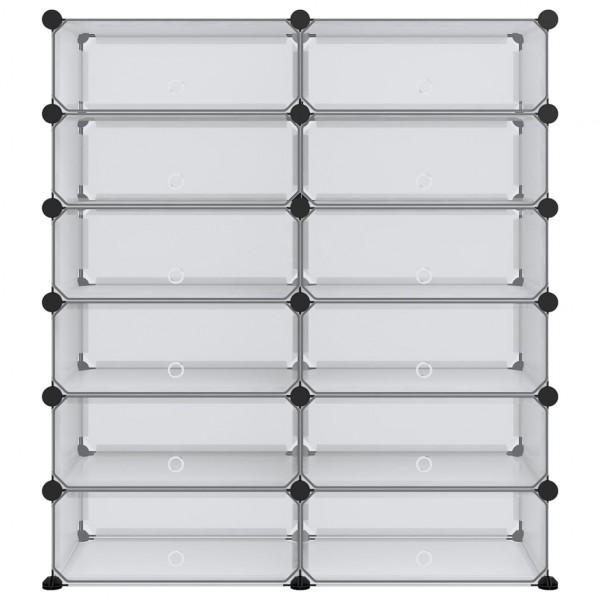 Zapatero PP transparente 94.5x36.5x106 cm M 3