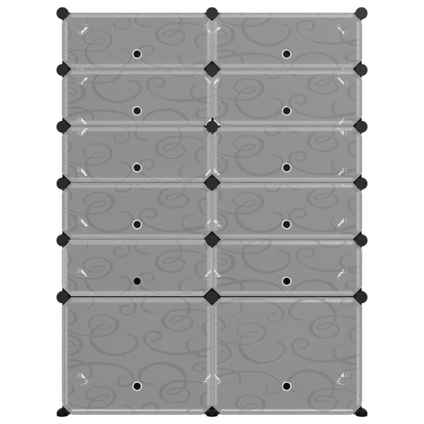 Sapateira 94x37x125 cm PP preto M 3