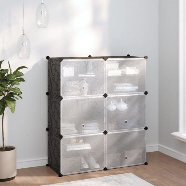 Zapatero PP negro 84.5x31x93.5 cm D