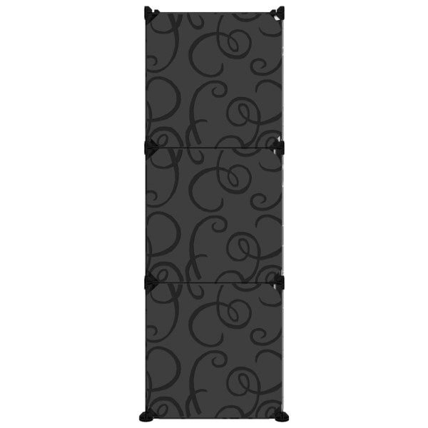 Sapateira 84.5x31x93.5 cm PP preto M 4