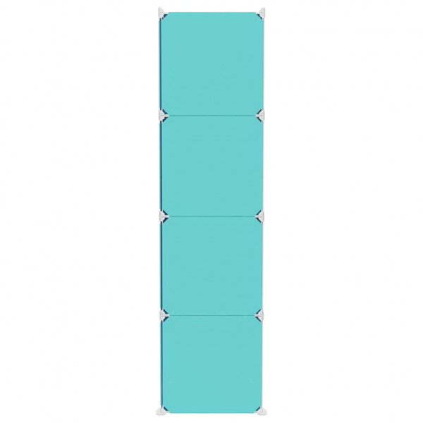 Armário de arrumação c/ cubos para crianças c/ 12cubos PP verde M 4