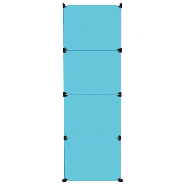Estantería infantil de cubos con 12 compartimentos azul PP M 4