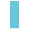 Armário de arrumação infantil com 12 cubos PP azul 4