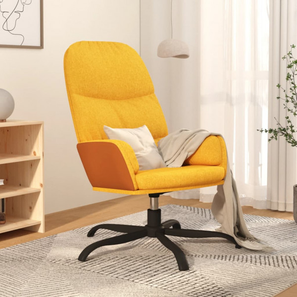 Silla de relax de tela amarillo mostaza D