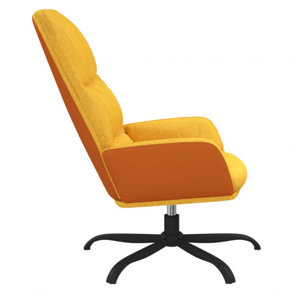 Silla de relax de tela amarillo mostaza M 4