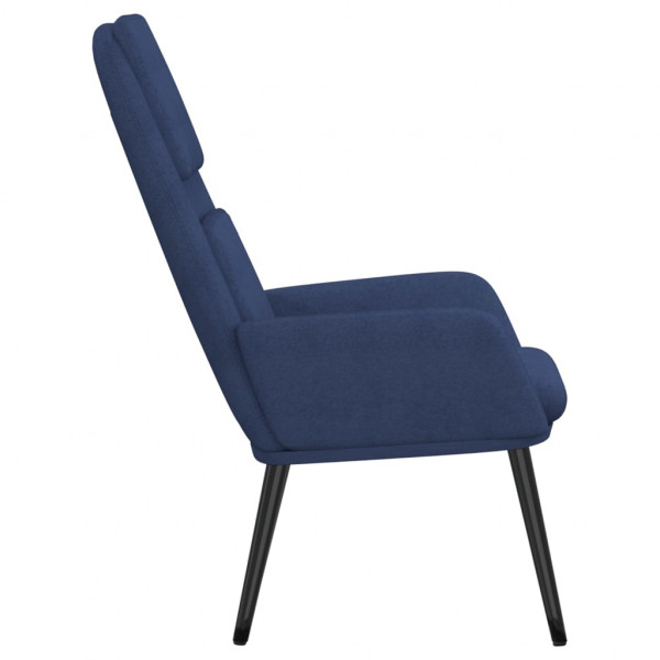 Sillón de relax de tela azul M 4