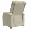 Sillón reclinable terciopelo blanco crema 4