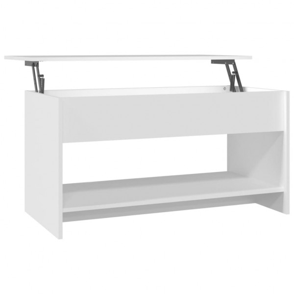 Mesa de centro madera contrachapada blanco 102x50x52.5 cm M 2