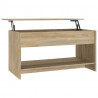 Mesa de centro madera contrachapada roble Sonoma 102x50x52.5 cm 2