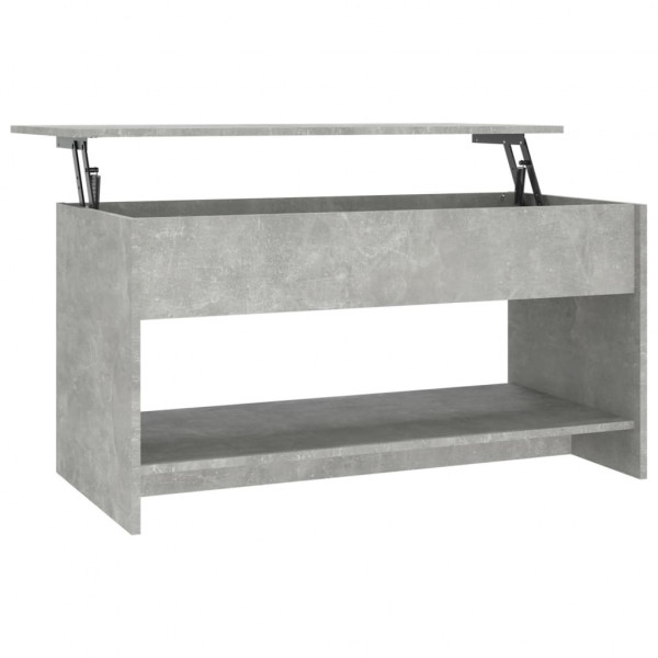 Mesa de centro madera contrachapada gris hormigón 102x50x52.5cm M 2