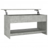 Mesa de centro madera contrachapada gris hormigón 102x50x52.5cm 2