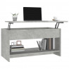 Mesa de centro madera contrachapada gris hormigón 102x50x52.5cm 4