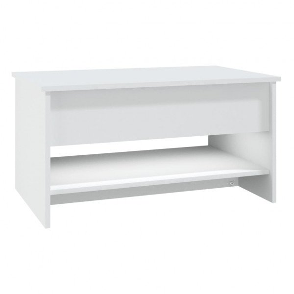 Mesa de centro madera contrachapada blanca 80x50x40 cm M 3