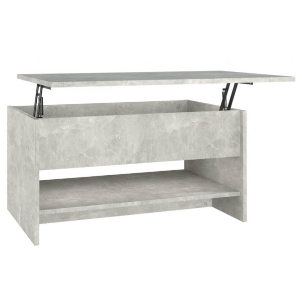 Mesa de centro madera contrachapada gris hormigón 80x50x40 cm M 2
