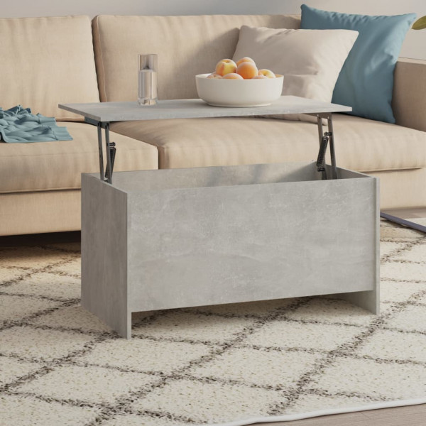 Mesa de centro contrachapada gris hormigón 102x55.5x52.5 cm D