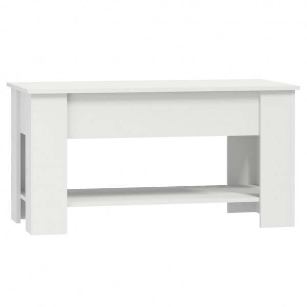 Mesa de centro madera contrachapada blanco 101x49x52 cm M 3