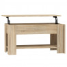 Mesa de centro madera contrachapada roble Sonoma 101x49x52 cm 2
