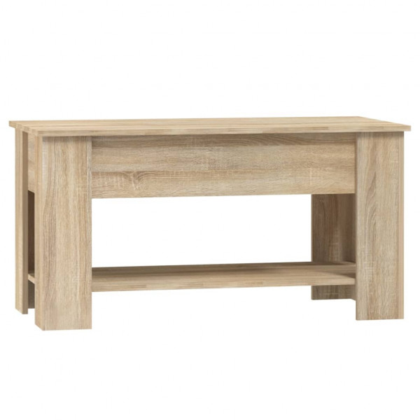 Mesa de centro madera contrachapada roble Sonoma 101x49x52 cm M 3