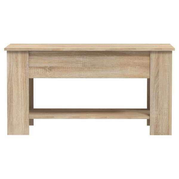Mesa de centro madera contrachapada roble Sonoma 101x49x52 cm M 4