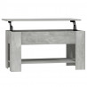 Mesa de centro madera contrachapada gris hormigón 101x49x52 cm 2