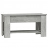 Mesa de centro madera contrachapada gris hormigón 101x49x52 cm 3