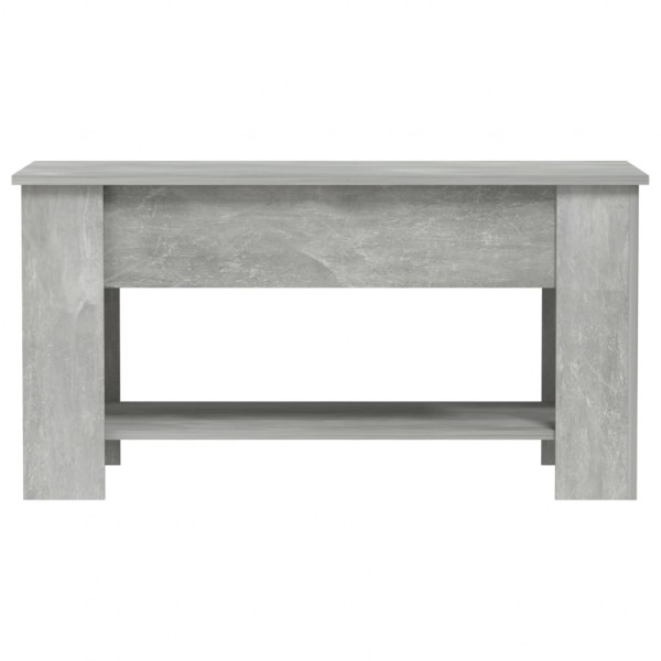Mesa de centro madera contrachapada gris hormigón 101x49x52 cm M 4