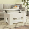 Mesa de centro madera contrachapada blanco 79x49x41 cm 1