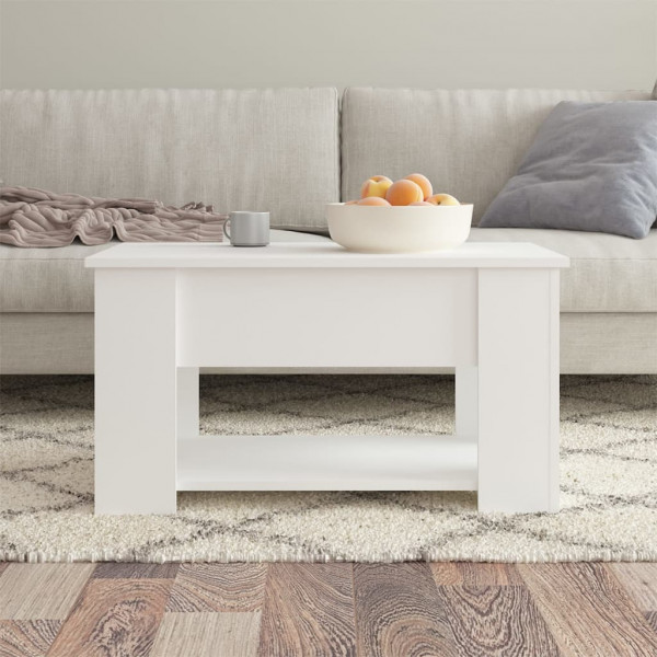 Mesa de centro madera contrachapada blanco 79x49x41 cm M 3