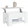 Mesa de centro madera contrachapada blanco 79x49x41 cm 4