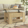 Mesa de centro madera contrachapada roble Sonoma 79x49x41 cm 1
