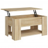 Mesa de centro madera contrachapada roble Sonoma 79x49x41 cm 2