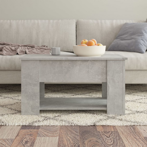 Mesa de centro madera contrachapada gris hormigón 79x49x41 cm M 3