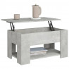 Mesa de centro madera contrachapada gris hormigón 79x49x41 cm 4