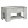 Mesa de centro madera contrachapada gris hormigón 79x49x41 cm 5