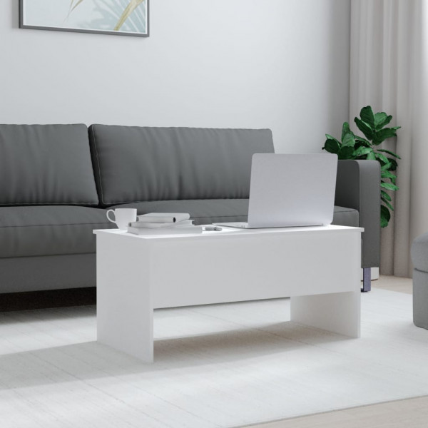 Mesa de centro madera contrachapada blanco 102x50.5x46.5 cm M 3