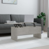 Mesa de centro contrachapada gris hormigón 102x50.5x46.5 cm 1