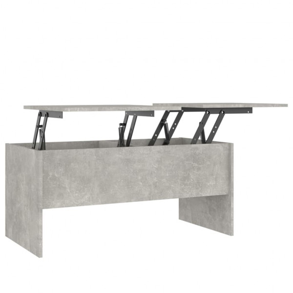 Mesa de centro contrachapada gris hormigón 102x50.5x46.5 cm M 2