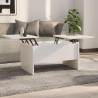 Mesa de centro madera contrachapada blanco 80x50x42.5 cm 1