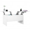 Mesa de centro madera contrachapada blanco 80x50x42.5 cm 4