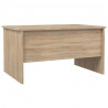 Mesa de centro madera contrachapada roble Sonoma 80x50.5x42.5cm 5