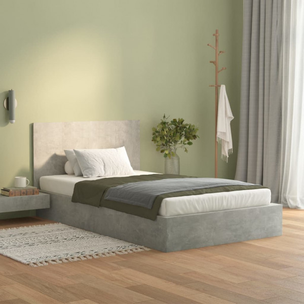 Cabecero de cama madera contrachapada gris 120x1.5x80 cm M 3